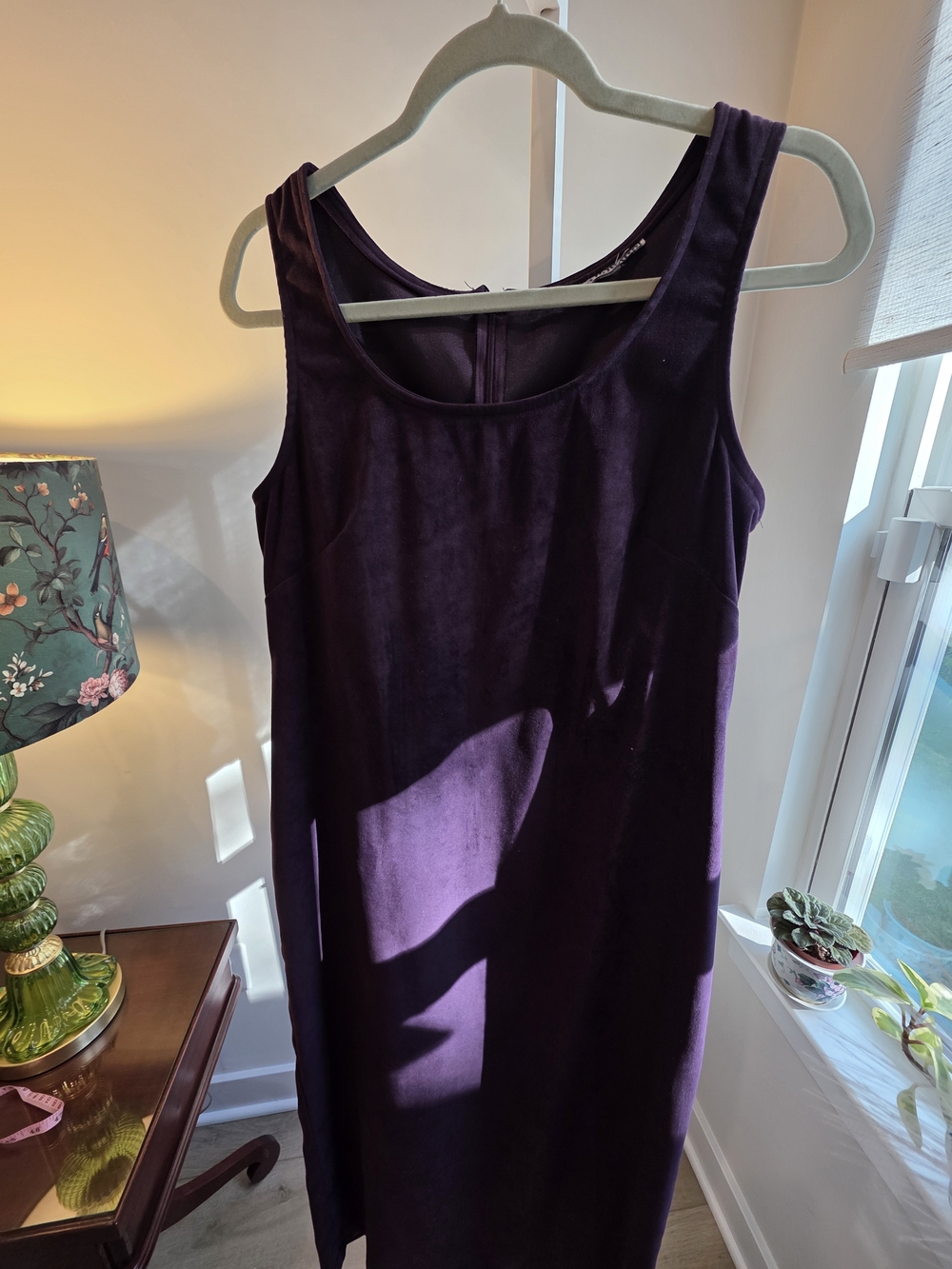 Jessica Howard Plum Sleeveless Maxi Dress with Scoop Neck Size M/L 90s Lagenlook - Picture 5 of 16
